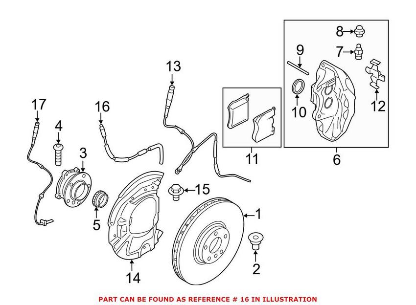 BMW Brake Hose - Front 34307852972